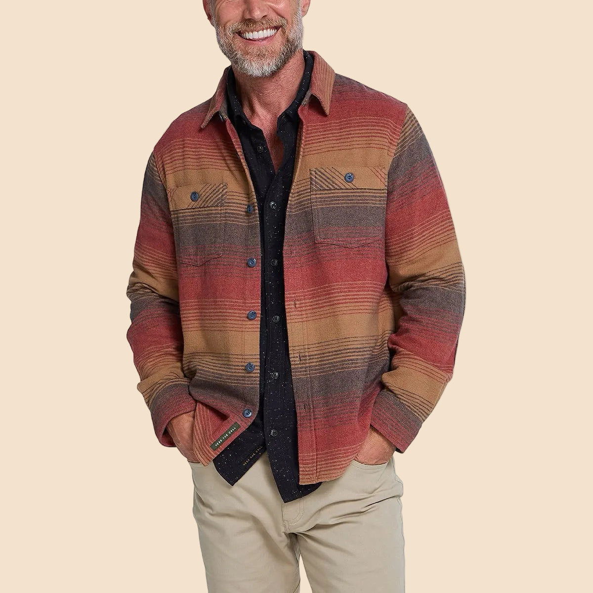 Howler Bros Rodanthe Blanket Flannel Shirt: New Horizon Sunset