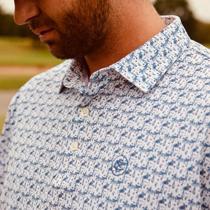 CCC Cowboy Golf Polo: Blue