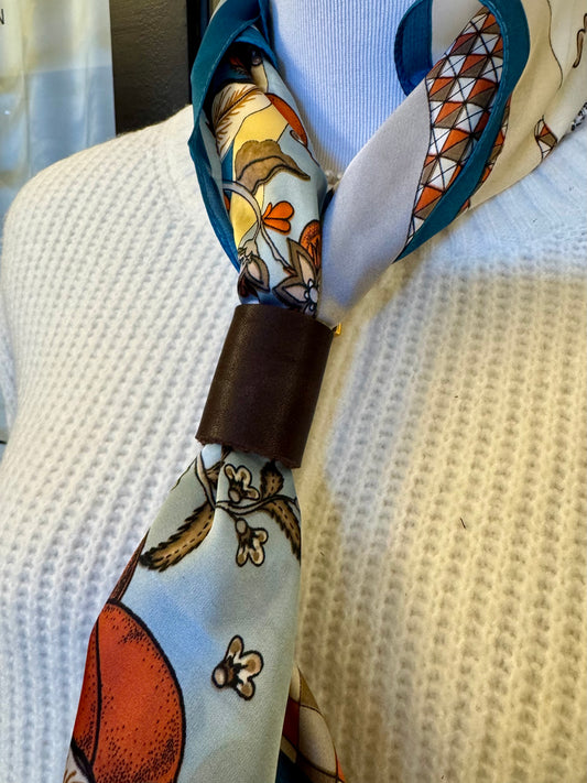 Leather Scarf Clasp Snap Clip