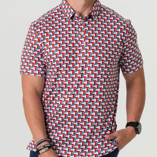 Performance Polo - Texas Flags