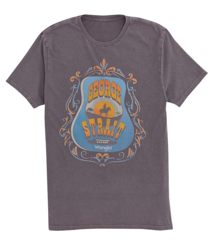 Wrangler Short Sleeve George Strait Unisex T-Shirt: Moonscape (Grey)