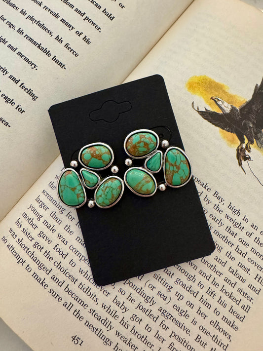 Cluster Storm Stone Earrings