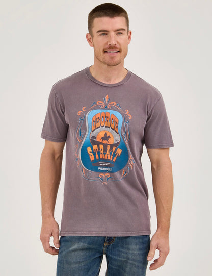 Wrangler Short Sleeve George Strait Unisex T-Shirt: Moonscape (Grey)