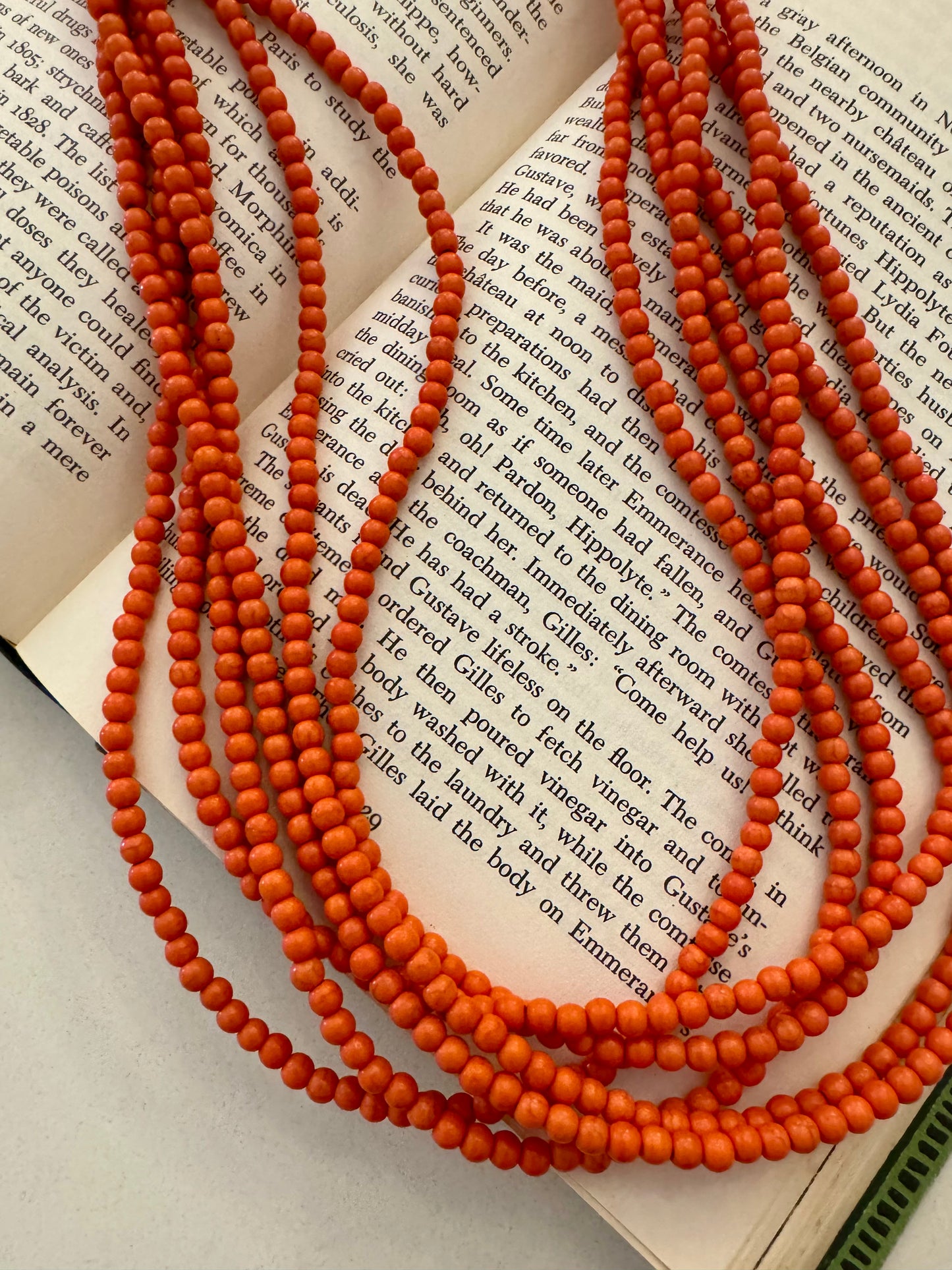 Whispering Coral Beaded Necklace