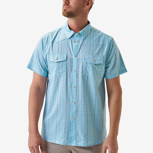 Performance Western Shirt - BURLEBO Ranch: Blue Jean