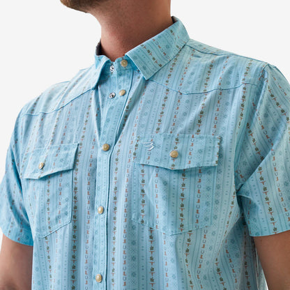 Performance Western Shirt - BURLEBO Ranch: Blue Jean