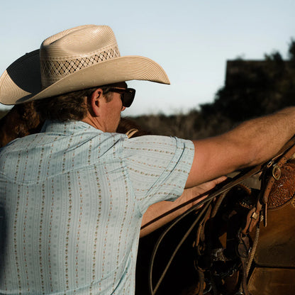 Performance Western Shirt - BURLEBO Ranch: Blue Jean