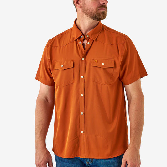 Performance Western Shirt: Orange