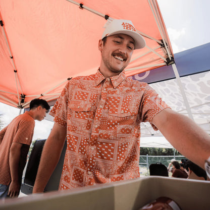 Performance Western Shirt - Texas Paisley: Orange