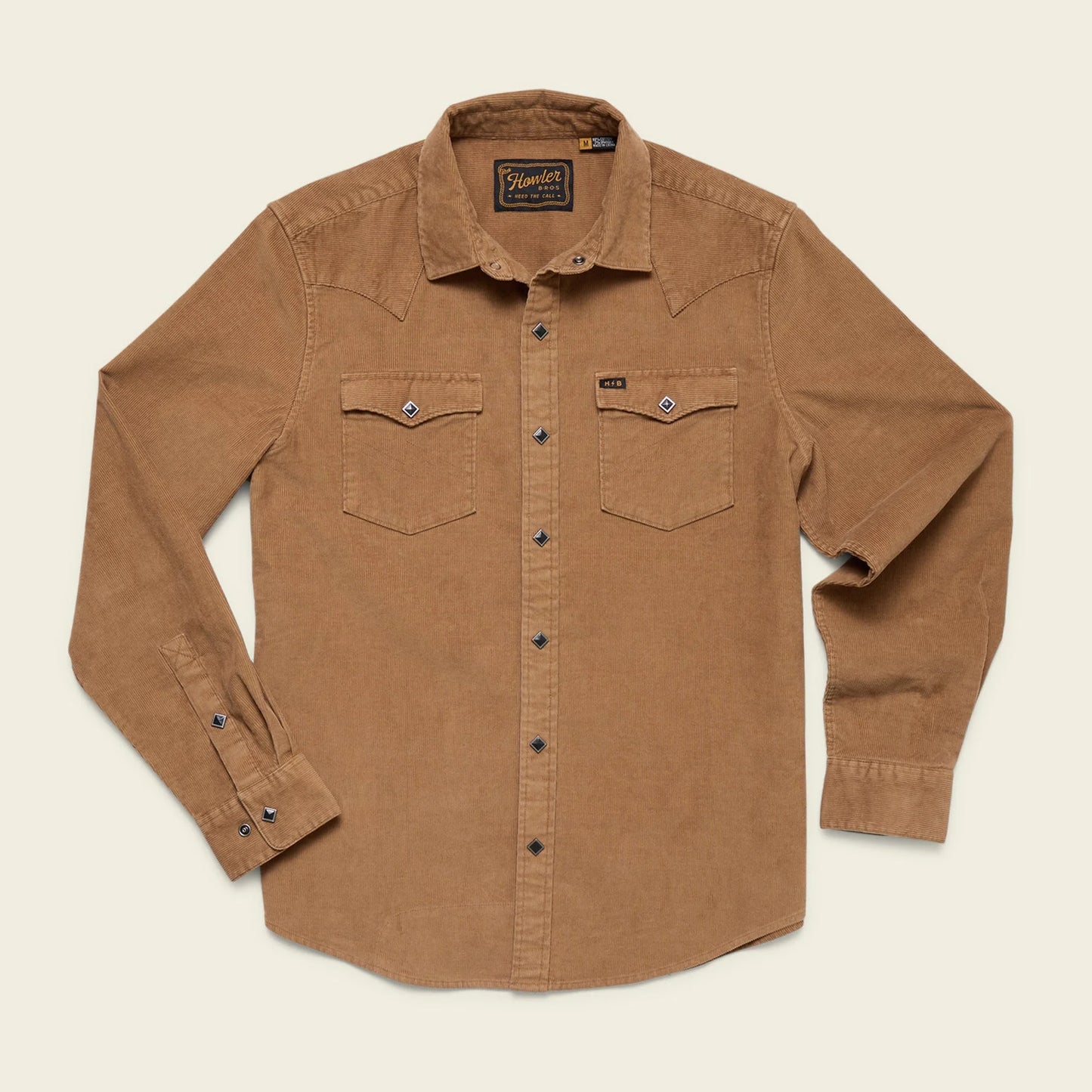 Banning Corduroy Snapshirt: Duck Brown