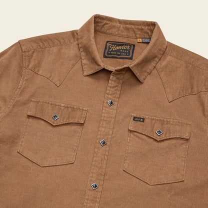 Banning Corduroy Snapshirt: Duck Brown