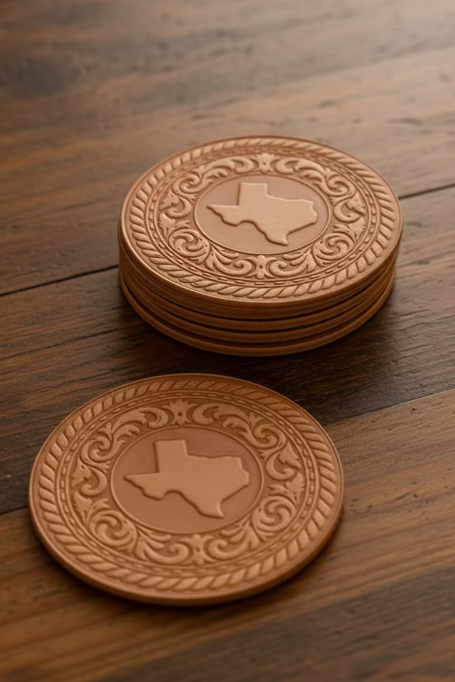 Texas Etched Coaster