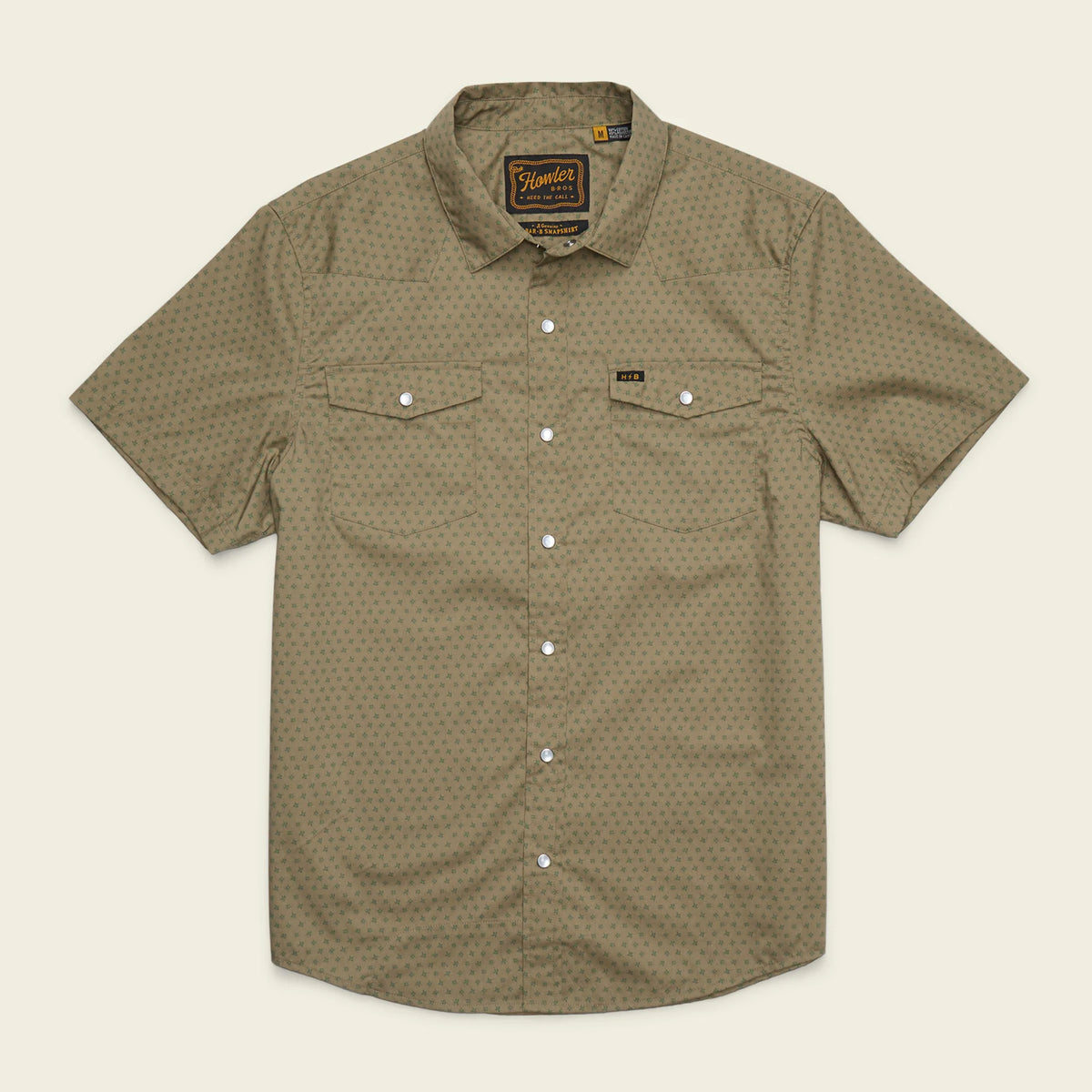H Bar B Snapshirt: Lockhart Floral Olive