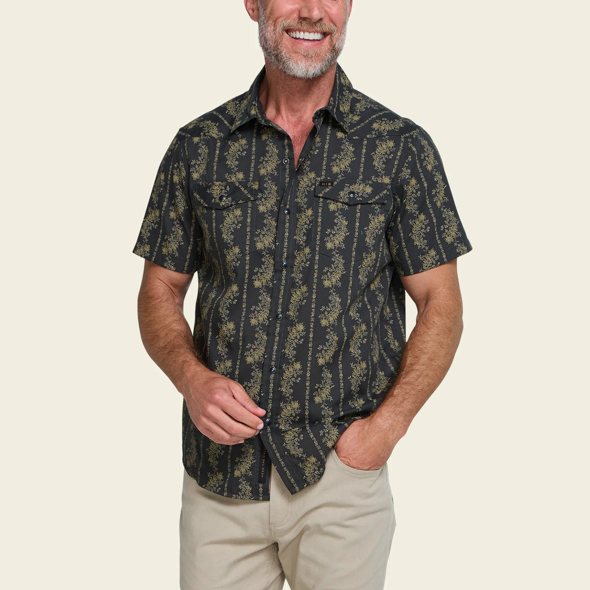 H Bar B Snapshirt: Grandpa’s Curtains Antique Black
