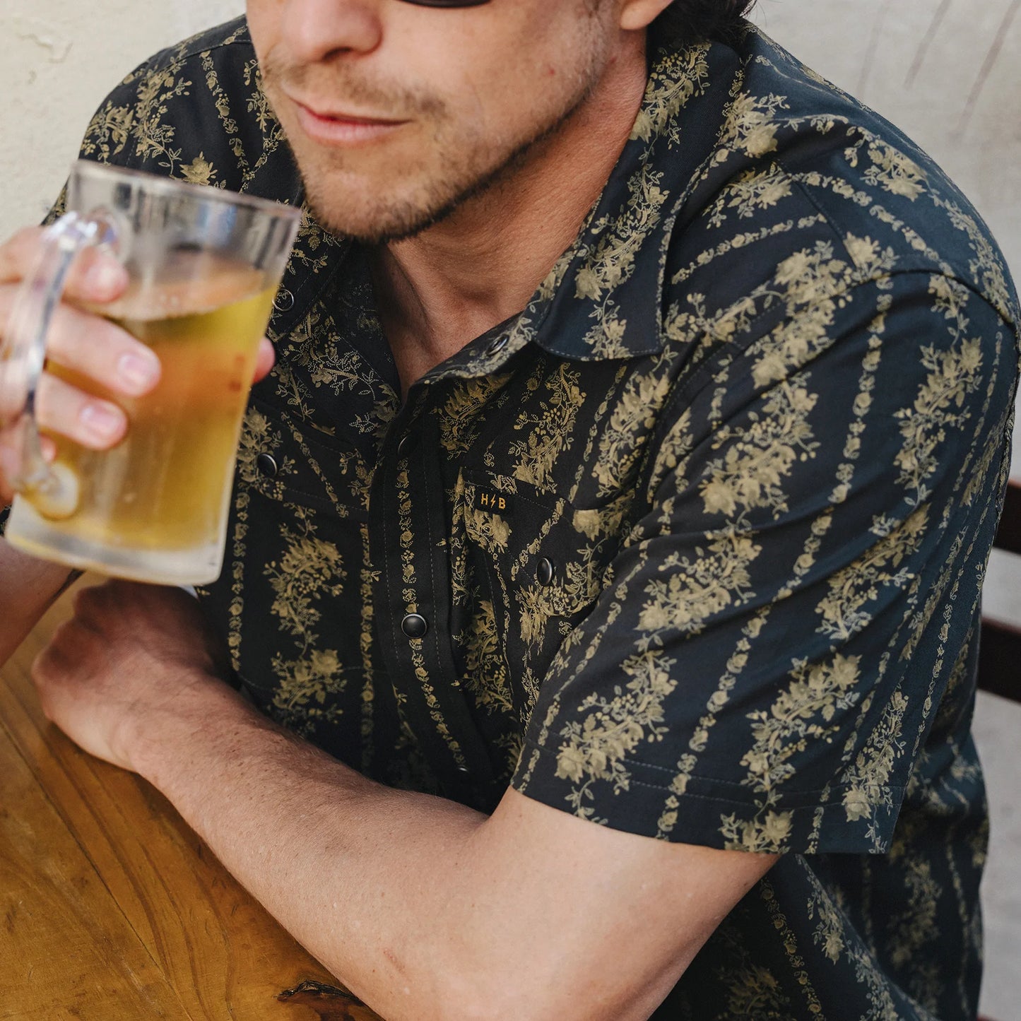 H Bar B Snapshirt: Grandpa’s Curtains Antique Black