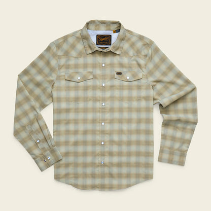 H Bar B Tech Longsleeve: Kent Plaid Fog Green