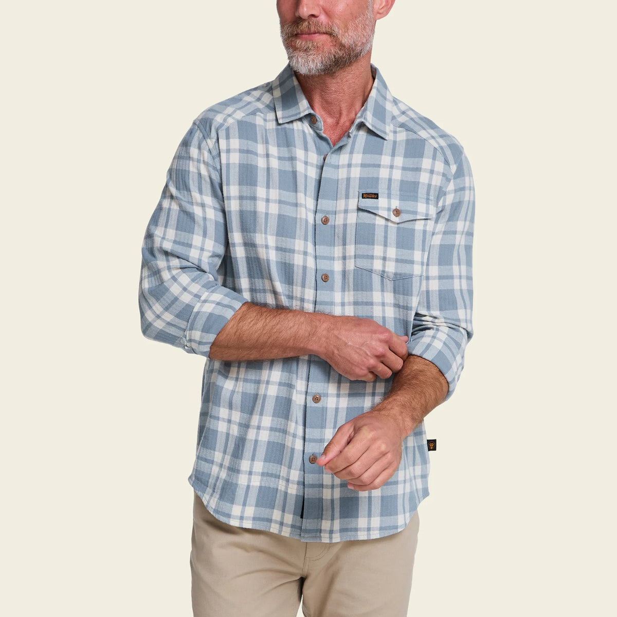 La Grange Lightweight Flannel: Cohen Plaid Iron Blue