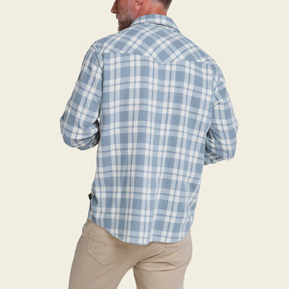 La Grange Lightweight Flannel: Cohen Plaid Iron Blue