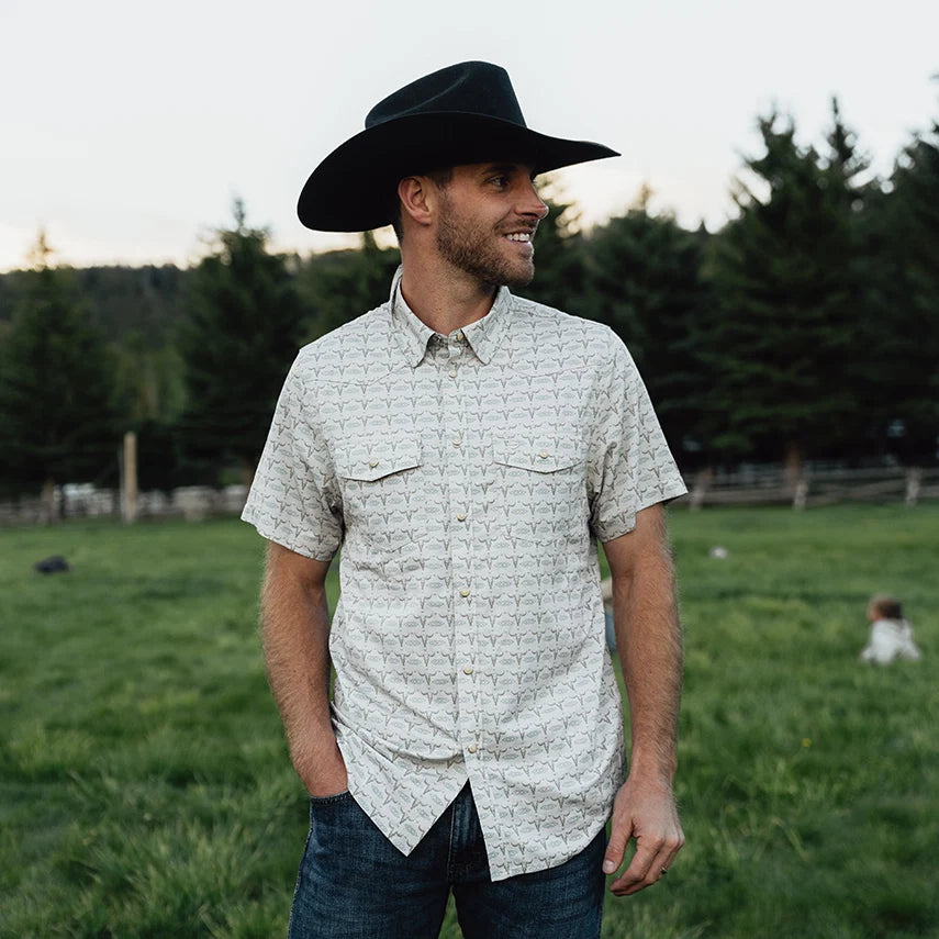 Burlebo Performance Western Shirt - Skull Rancher