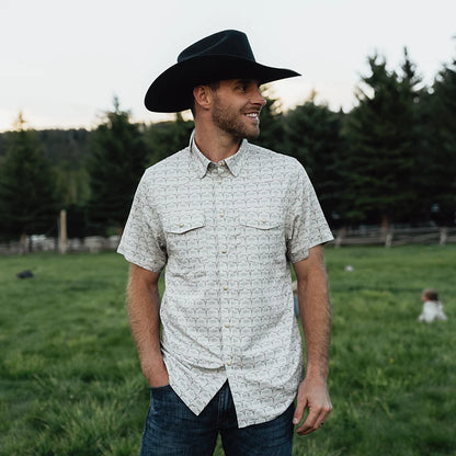 Burlebo Performance Western Shirt - Skull Rancher