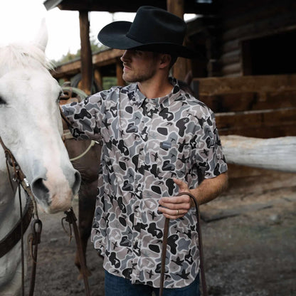 Burlebo Performance Button Up - Mallard Mayhem Camo