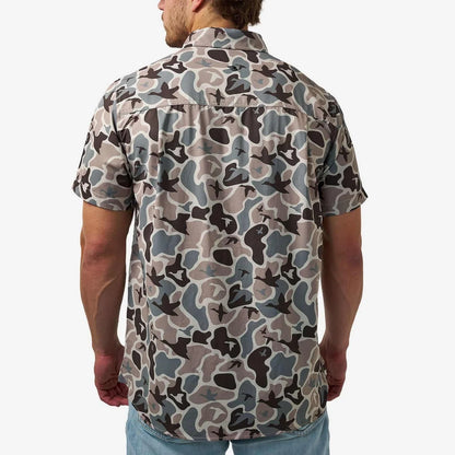 Burlebo Performance Button Up - Mallard Mayhem Camo