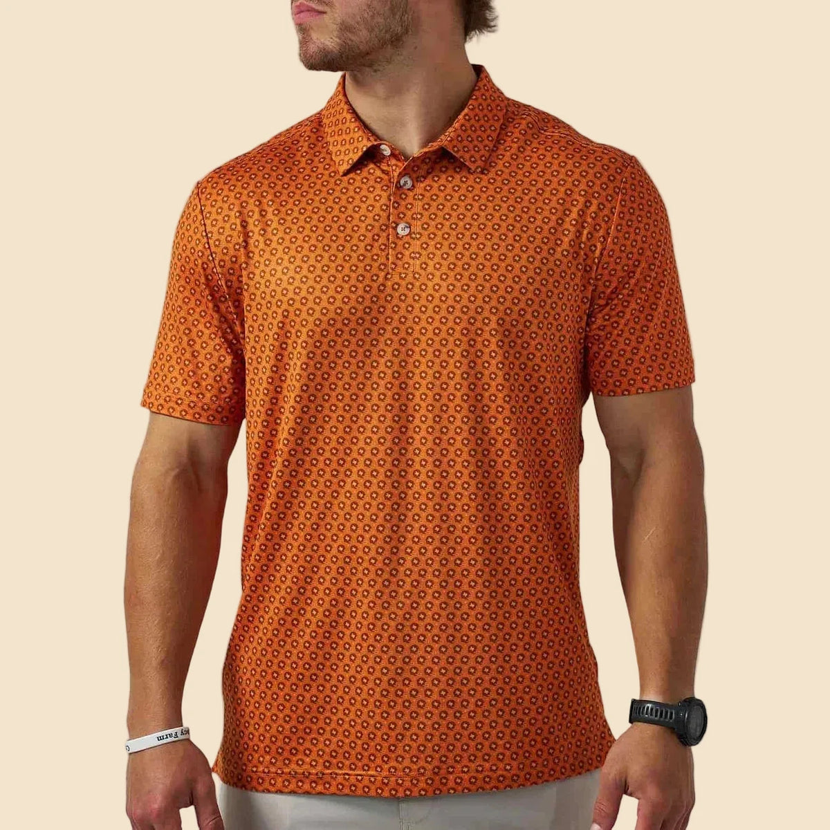 Burlebo Performance Polo - Texas Vintage Helmets - Orange