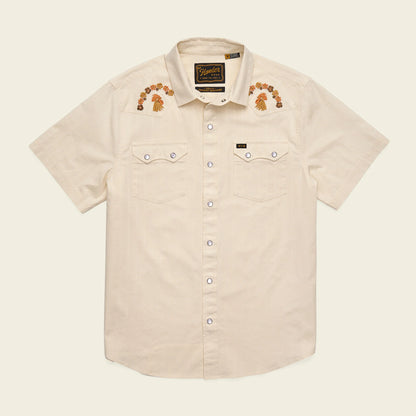 Crosscut Deluxe Shortsleeve Shirt - Fowl Play : Off White Dobby