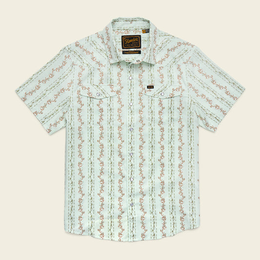 H Bar B Snapshirt - Hibiscus Ribbons: Mint