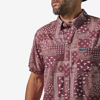 Performance Button Up - Paisley Duck - Maroon