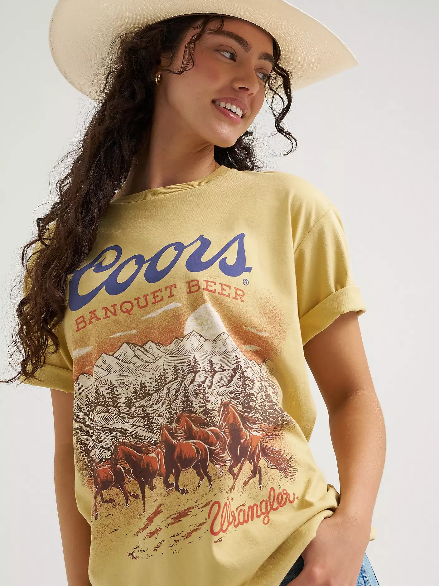 Wrangler x Coors Wild Horses Unisex T-Shirt: Moonstone