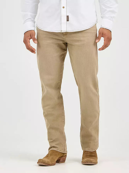 Wrangler Men’s Retro Slim Fit Straight Leg Jean: Saddle Tan