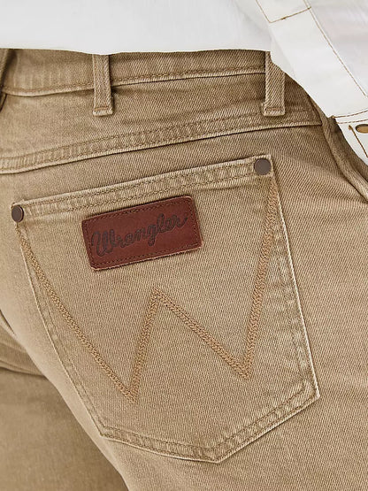 Wrangler Men’s Retro Slim Fit Straight Leg Jean: Saddle Tan