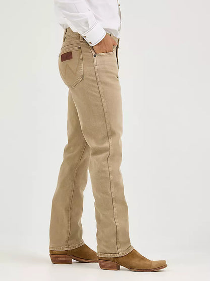 Wrangler Men’s Retro Slim Fit Straight Leg Jean: Saddle Tan