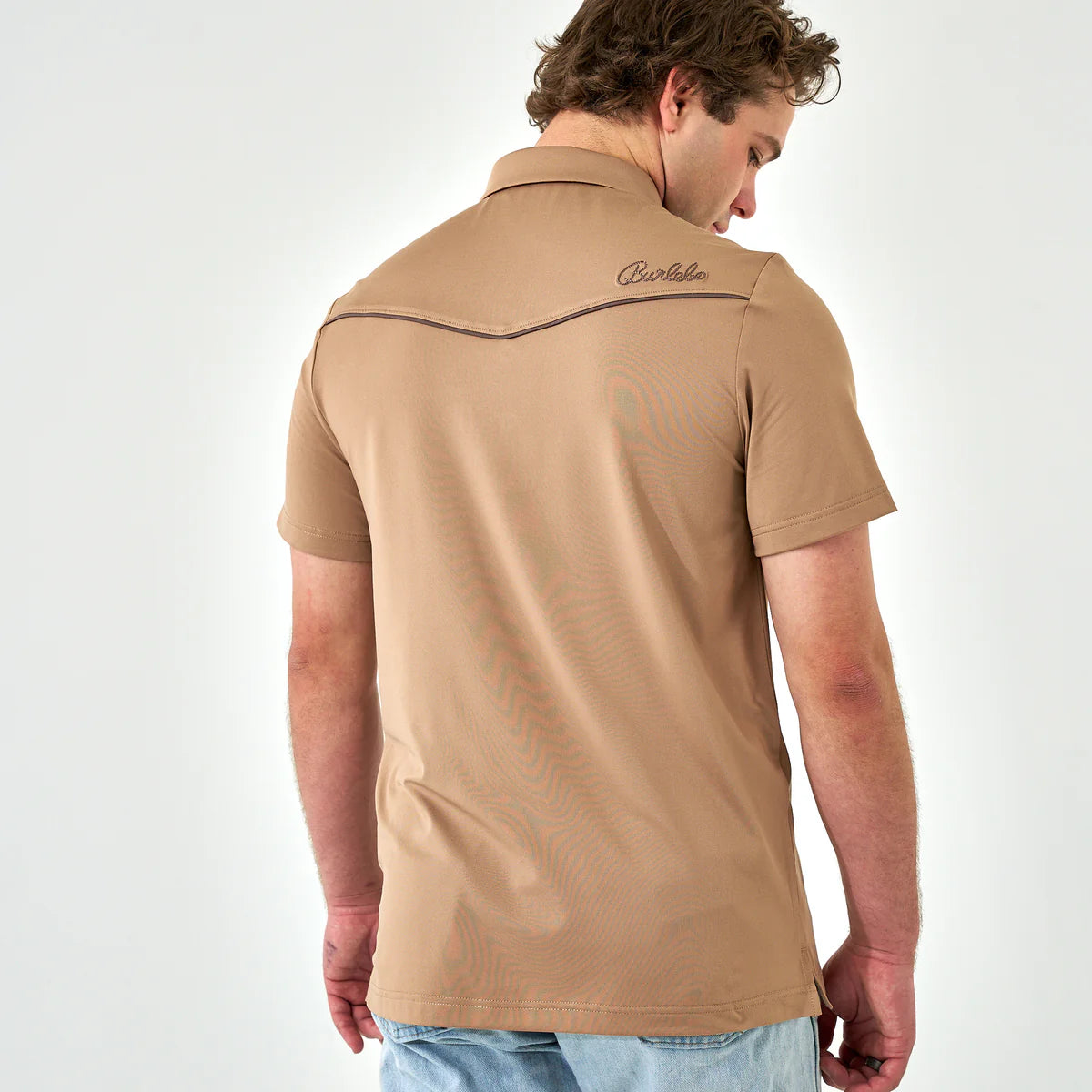 Pearl Snap Performance Polo - Mallards - Khaki