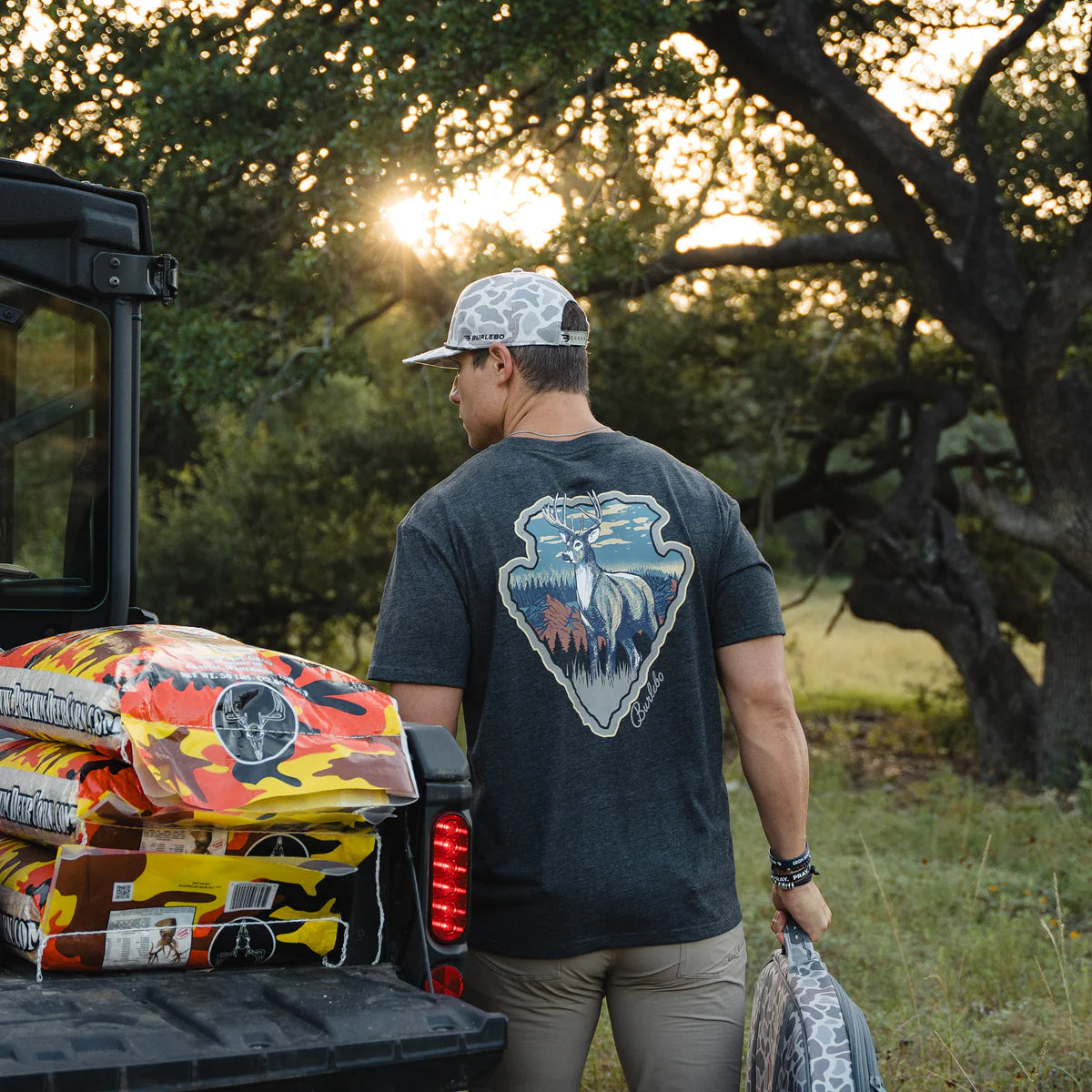 Short Sleeve Tee - Whitetail Season - Heather Black