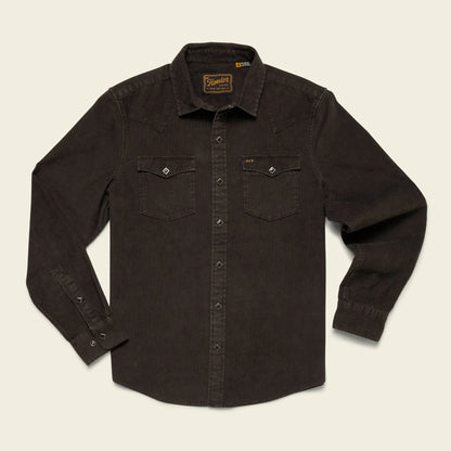 Banning Corduroy Snapshirt: Antique Black