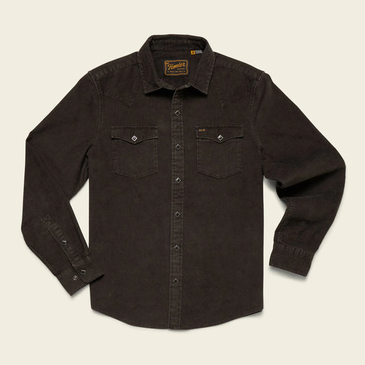 Banning Corduroy Snapshirt: Antique Black