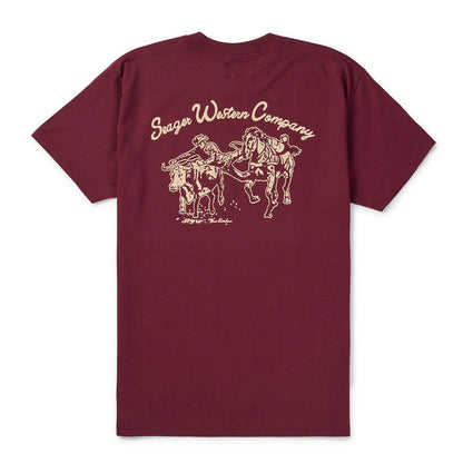 Los Rios Tee: Burgundy