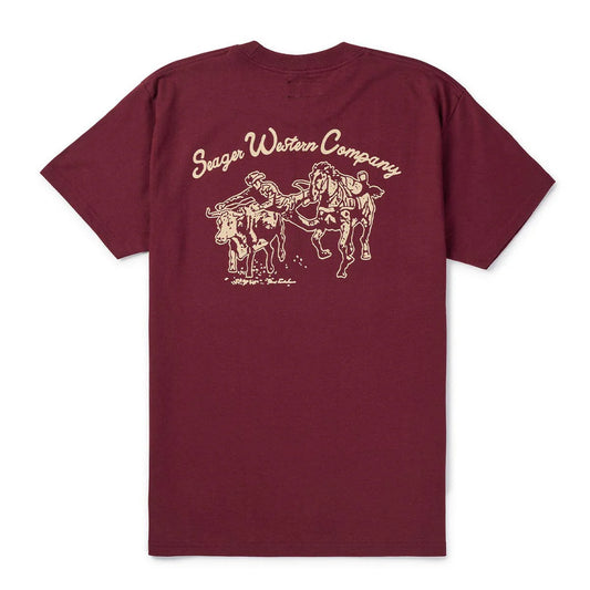 Los Rios Tee: Burgundy