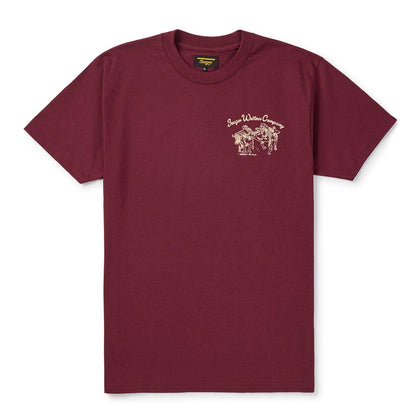 Los Rios Tee: Burgundy