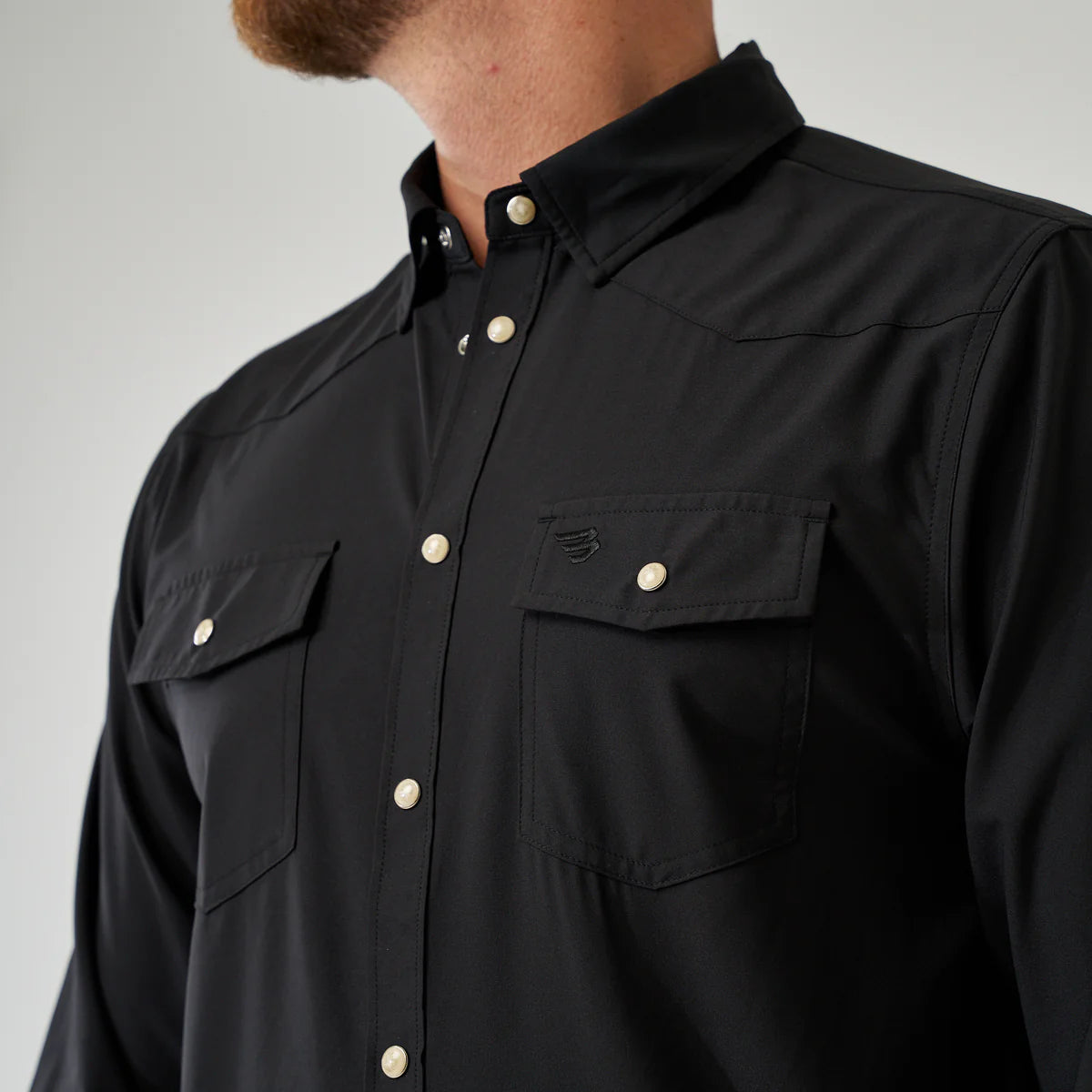 Long Sleeve - Performance Western Shirt - Black