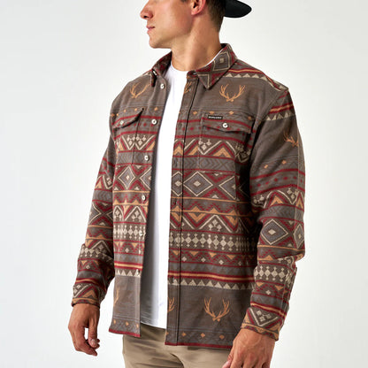 Vintage Heavyweight Flannel - Whitetail Aztec: Brown