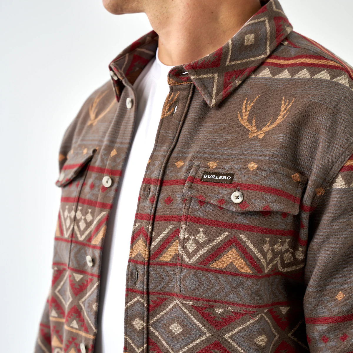 Vintage Heavyweight Flannel - Whitetail Aztec: Brown
