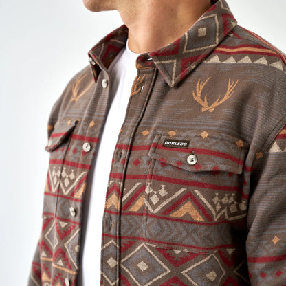 Vintage Heavyweight Flannel - Whitetail Aztec: Brown