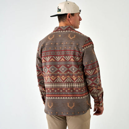 Vintage Heavyweight Flannel - Whitetail Aztec: Brown