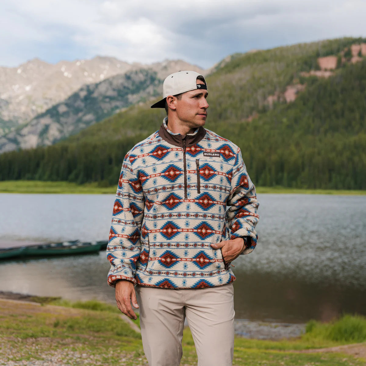 Mountain Fleece Sherpa - Quarter Zip - Arizona Aztec