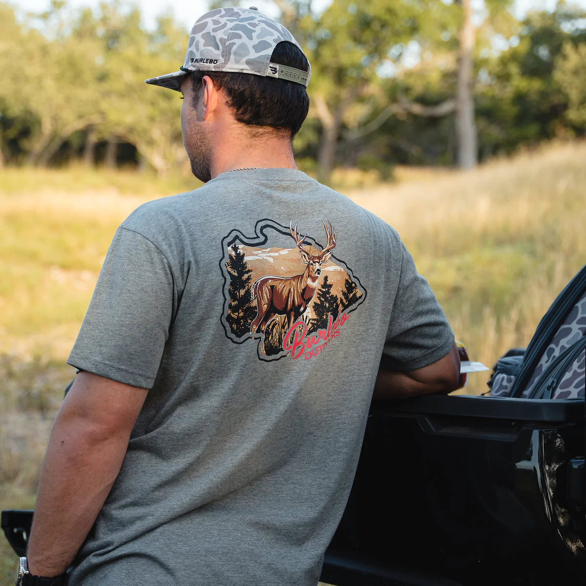 Short Sleeve Tee - Hill Country Buck - Dark Heather Grey