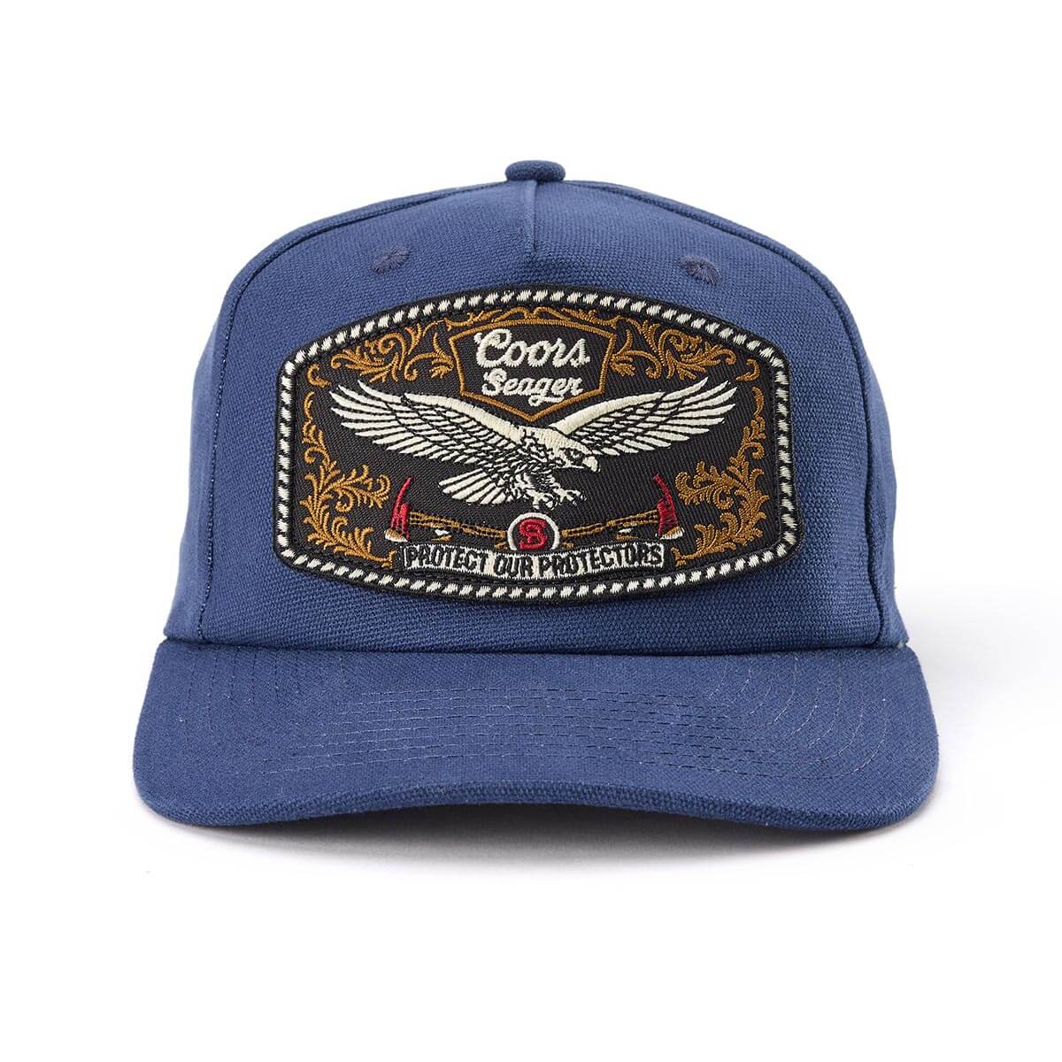 Seager x Coors Banquet Eagle Snapback Hat: Navy