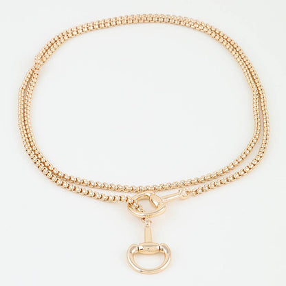Polished Toggle Loop Box Chain Necklace: GSL